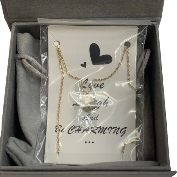 Gold Initial Necklace-14K Gold Plated - Picture 3 of 4